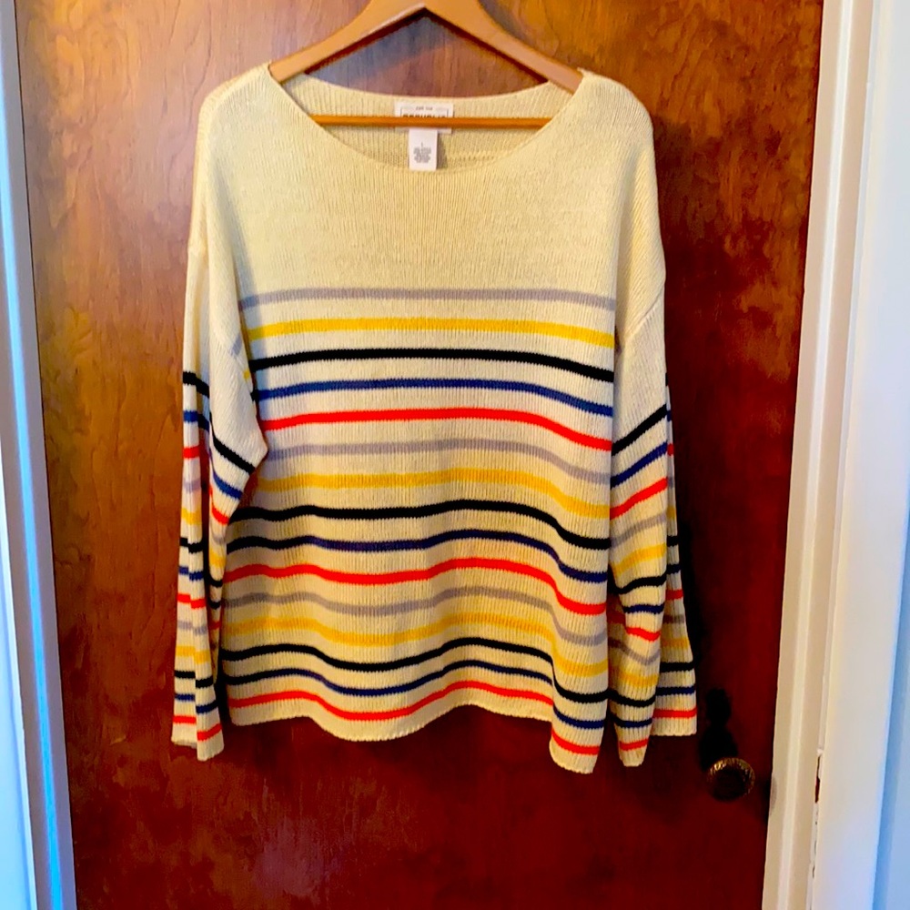 For the republic striped knit sweater